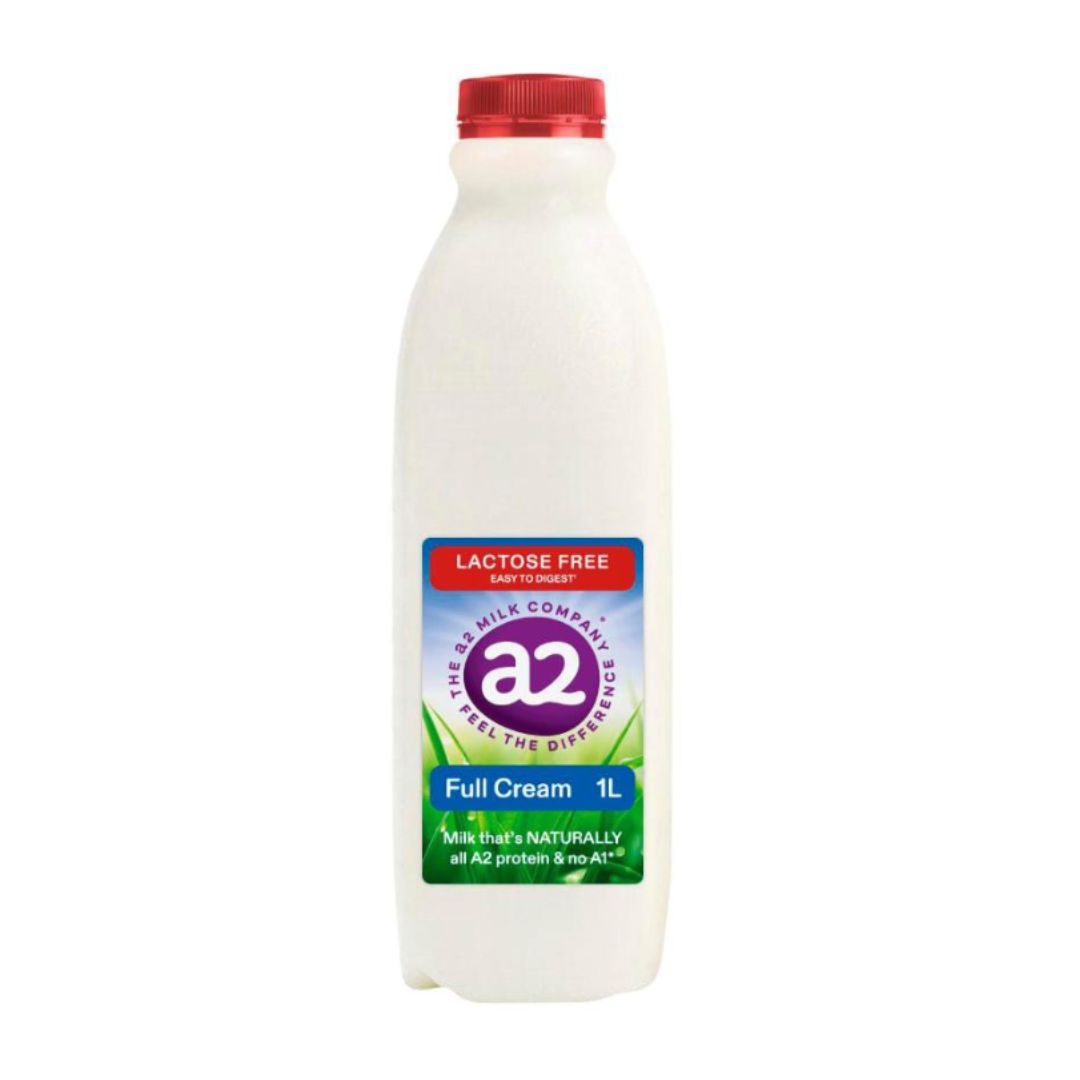 A2 LACTOSE FREE  FULL CREAM MILK 1L